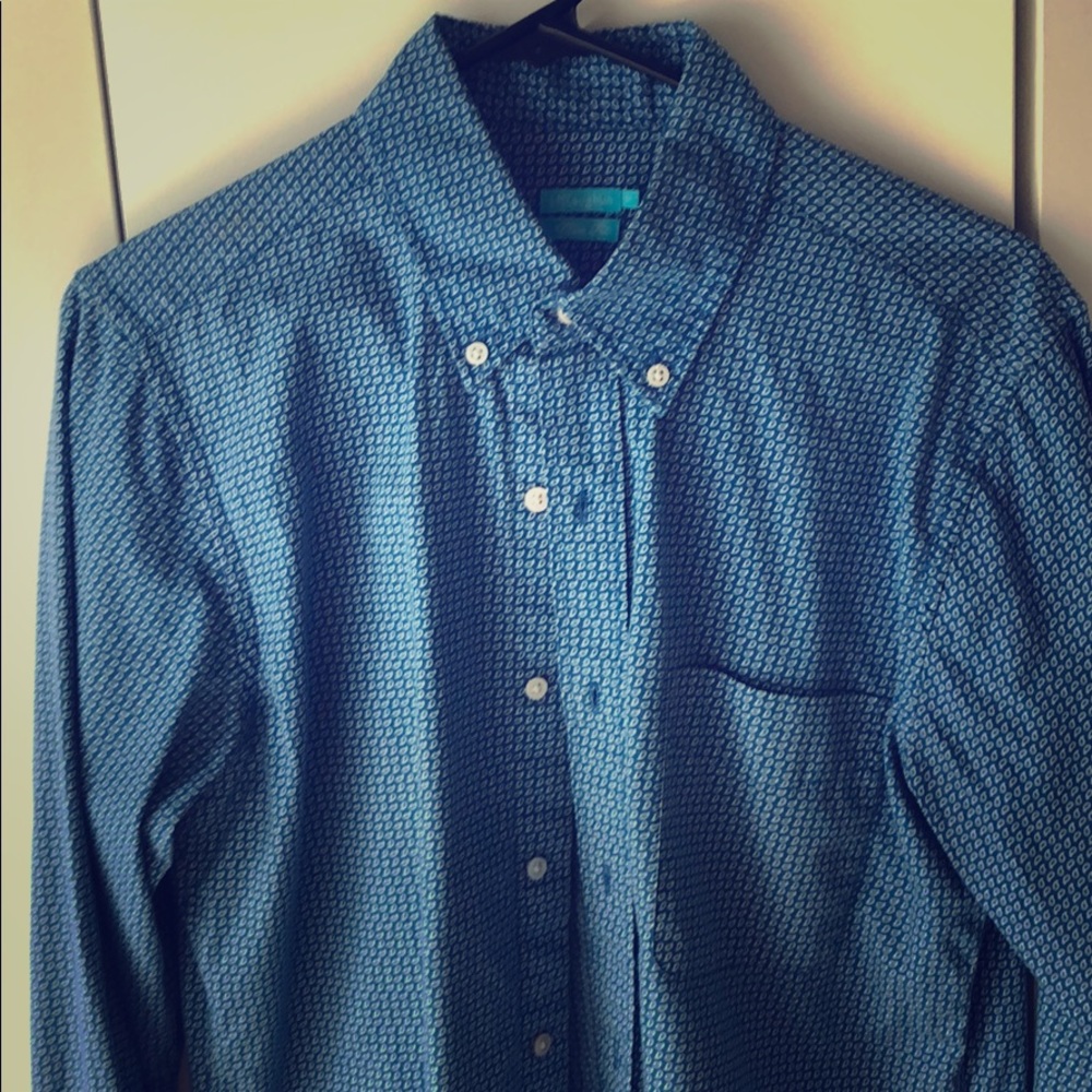 J. McLaughlin Men’s Blue Dress Shirt